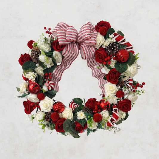 Candy Cane Christmas Wreath – 24