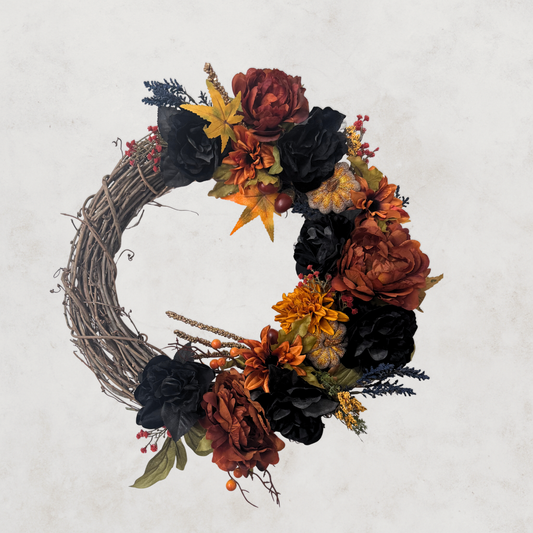 Autumn Noir Luxe Wreath – 24in